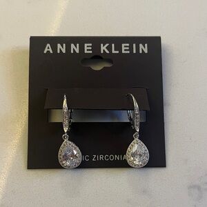 Anne Klein Silver Teardrop Earrings